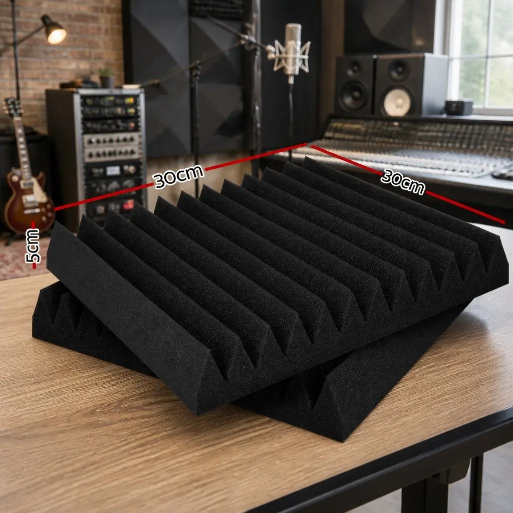 Acoustic Foam Panels for Studio 30x30x5cm Wedge Sound Absorption 20 Piece