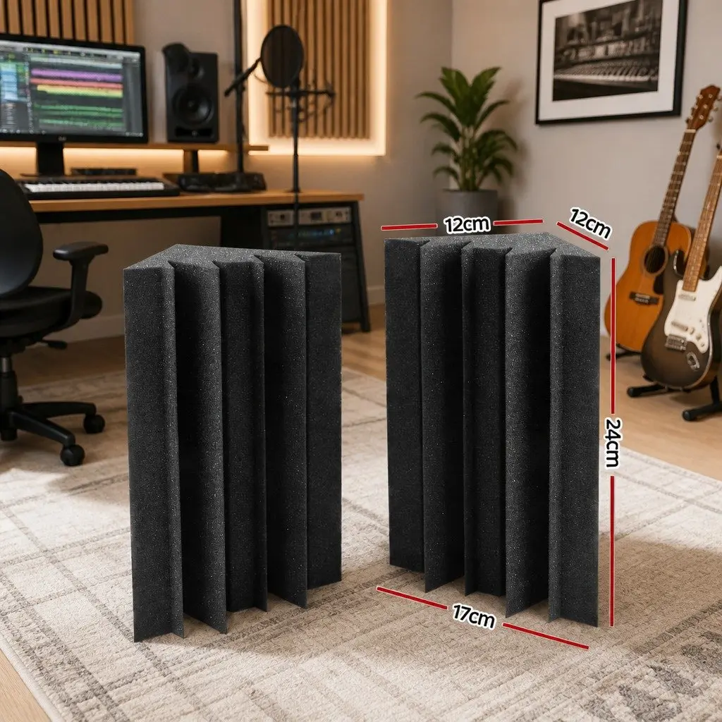 Corner Bass Trap Acoustic Foam for Recording Studios Home Theatres 12cm x 17cm x 24cm 20 Piece