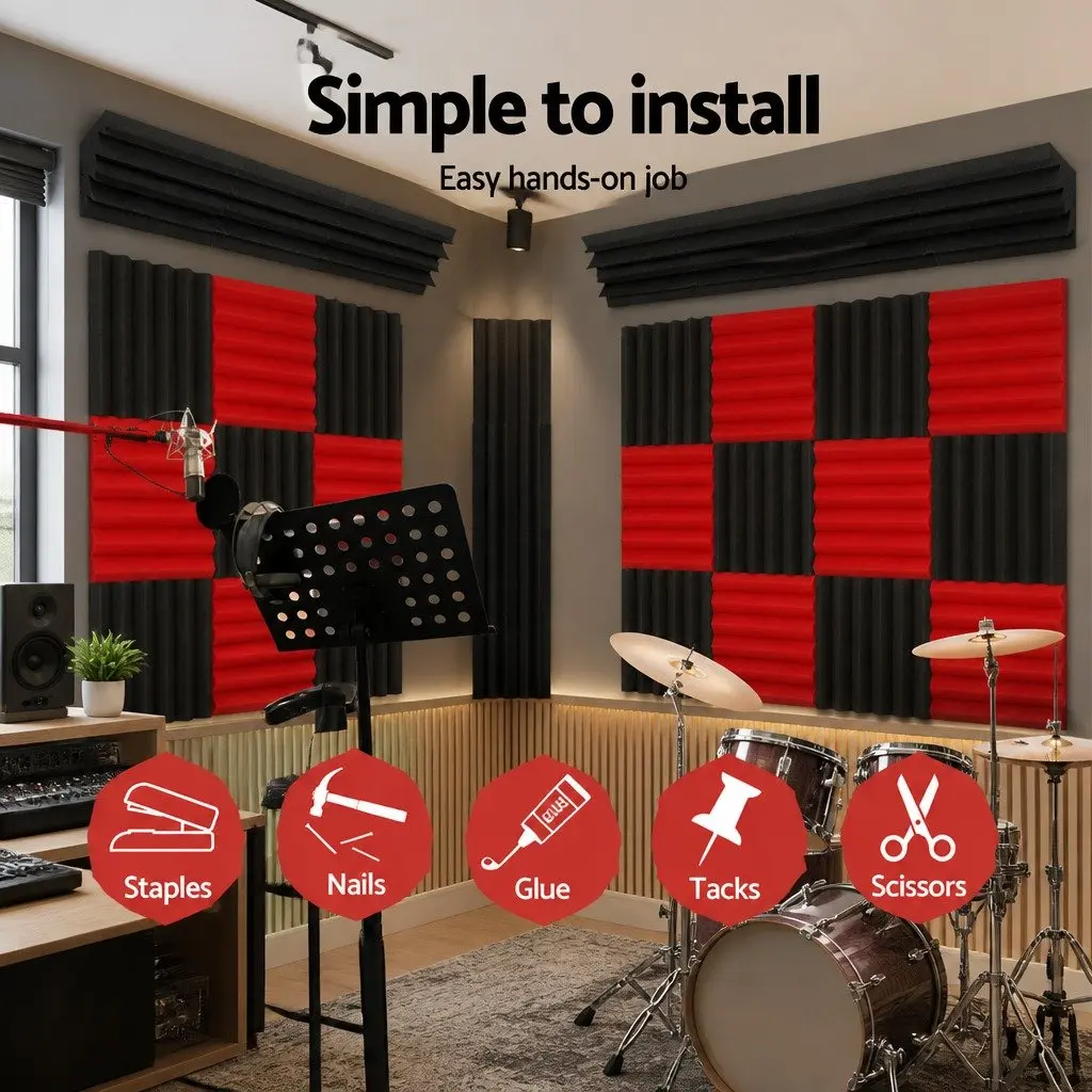 Corner Bass Trap Acoustic Foam for Recording Studios Home Theatres 12cm x 17cm x 24cm 20 Piece