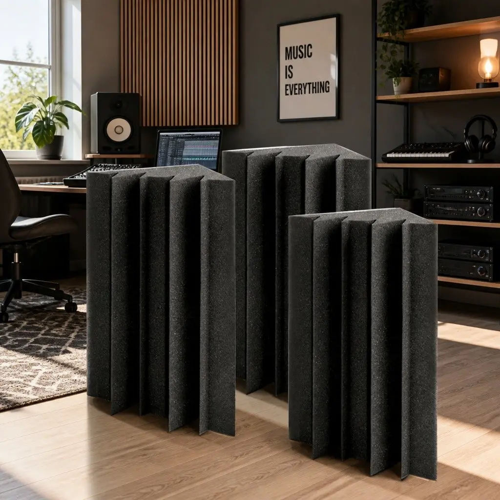 Corner Bass Trap Acoustic Foam for Recording Studios Home Theatres 12cm x 17cm x 24cm 20 Piece