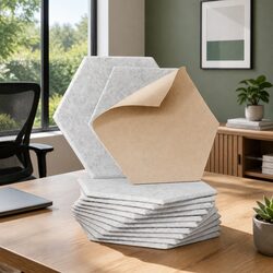 Acoustic Foam Soundproof Absorption Tiles 12pcs Hexagon Panel Home Studio