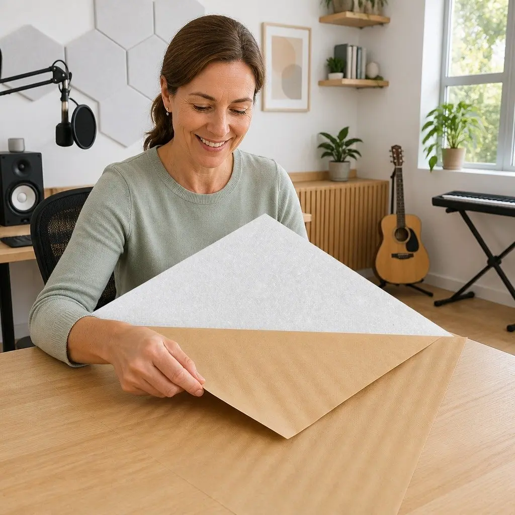 Acoustic Foam Soundproof Panels Wall Absorption Hexagonal Tiles 12 Piece