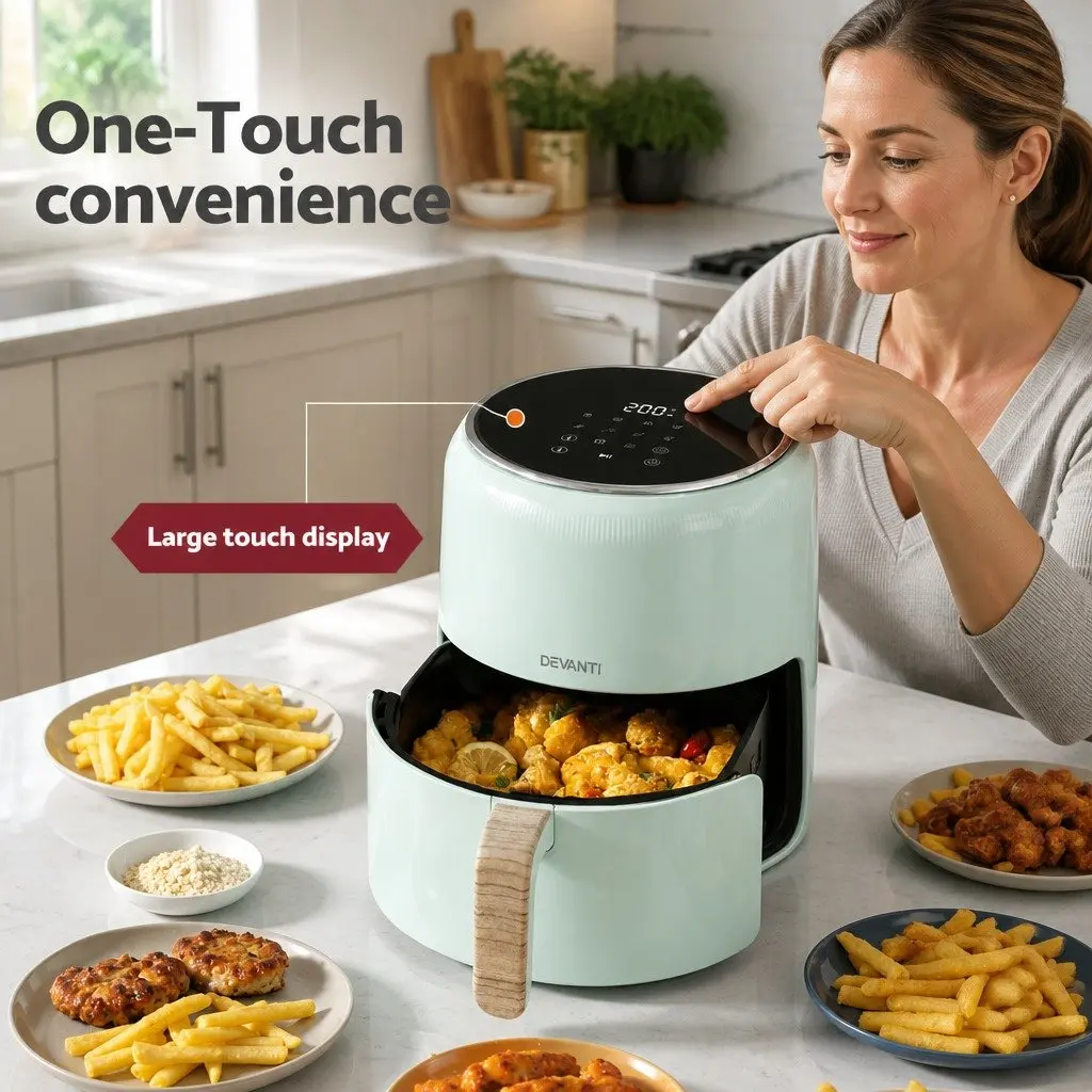 Air Fryer 5L Kitchen Appliance Touch Control for Cooking