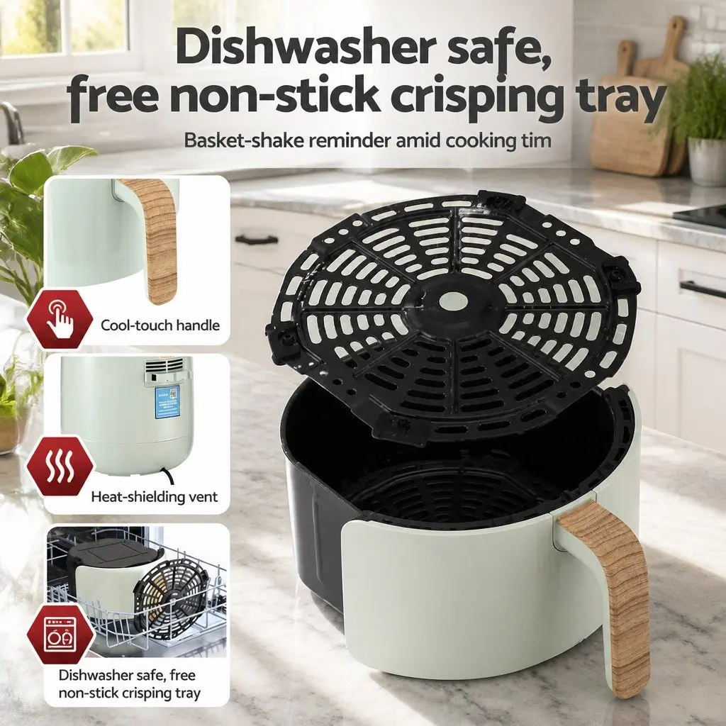 Air Fryer 5L Kitchen Appliance Touch Control for Cooking