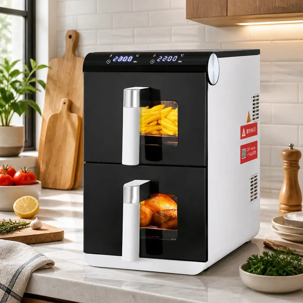 Air Fryer Oven for Kitchen 11L Dual Zone Independent Baskets Dual Temperature Control