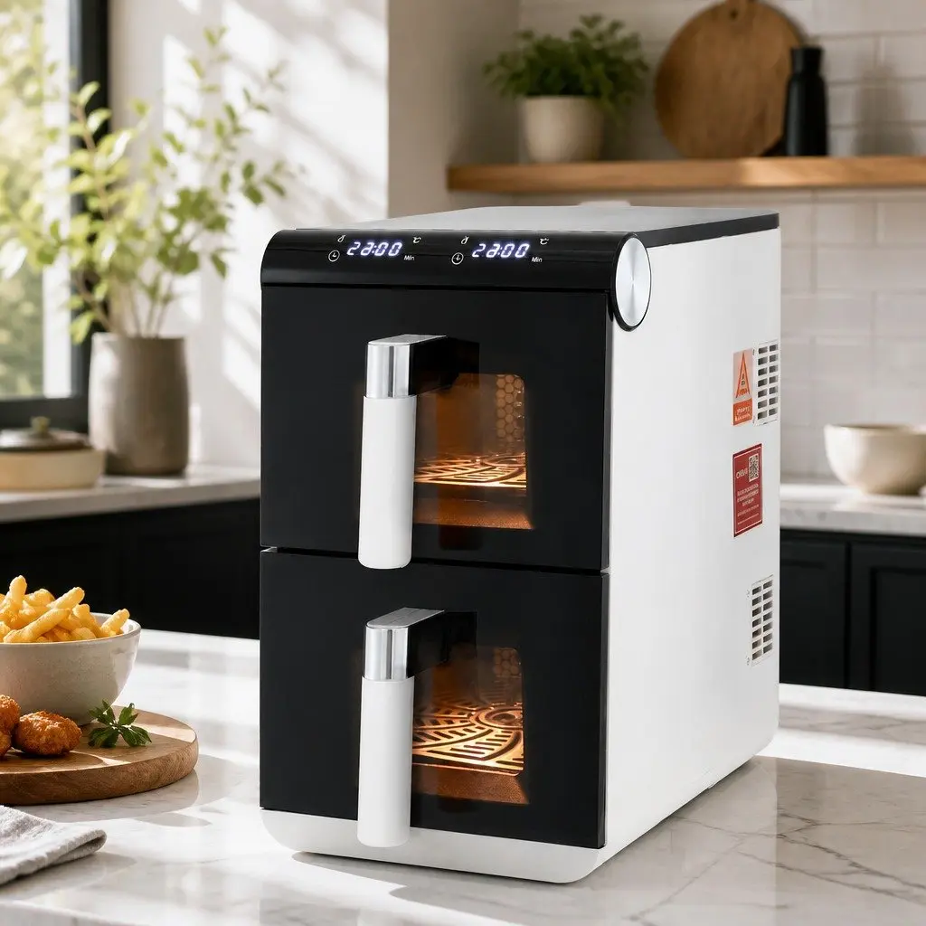 Air Fryer Oven for Kitchen 11L Dual Zone Independent Baskets Dual Temperature Control