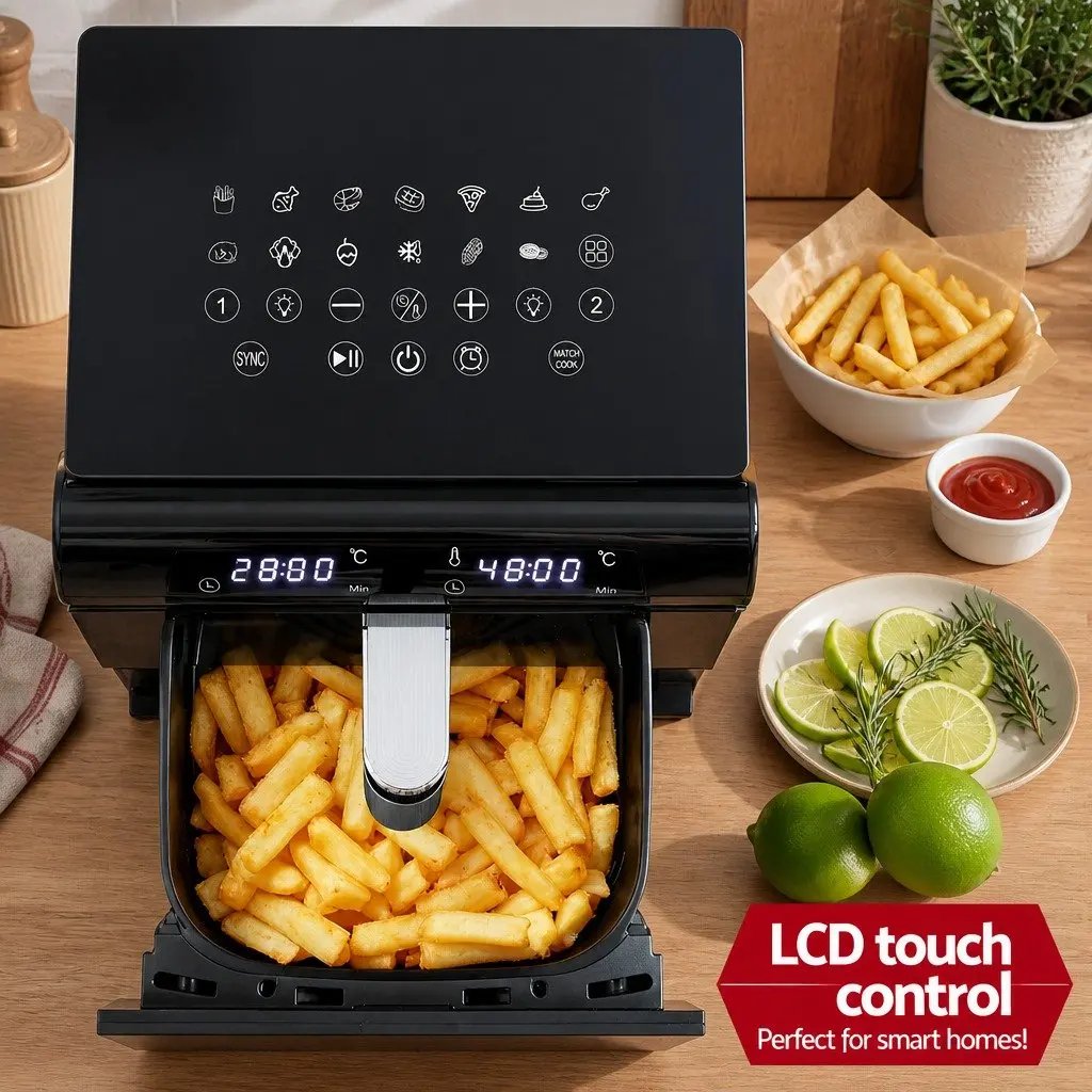 Air Fryer Oven for Kitchen 11L Dual Zone Independent Baskets Dual Temperature Control