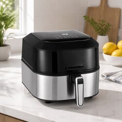 5.5L Air Fryer & Grill: 1500W LCD Touch Control Specs