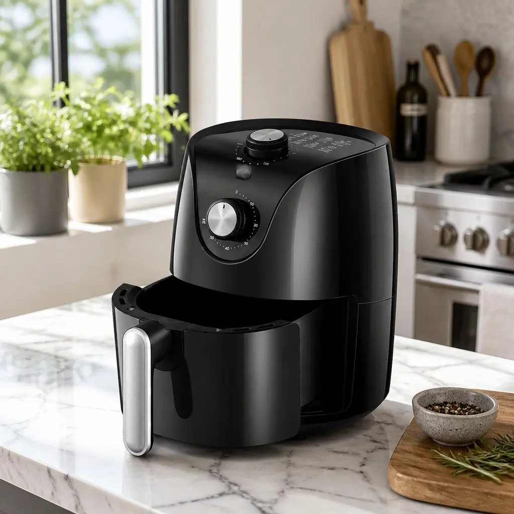 Air Fryer Kitchen 2.5L Capacity Knob Control Black