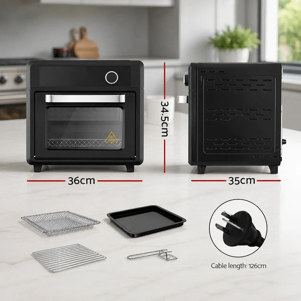 Air Fryer Oven Kitchen 20L Black