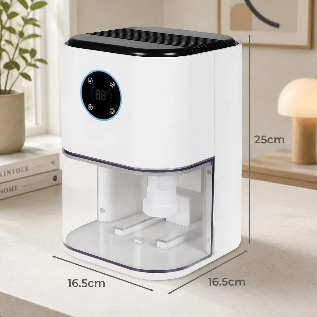 2L Portable Dehumidifier Moisture Absorber Compact Home Bedroom Office Air