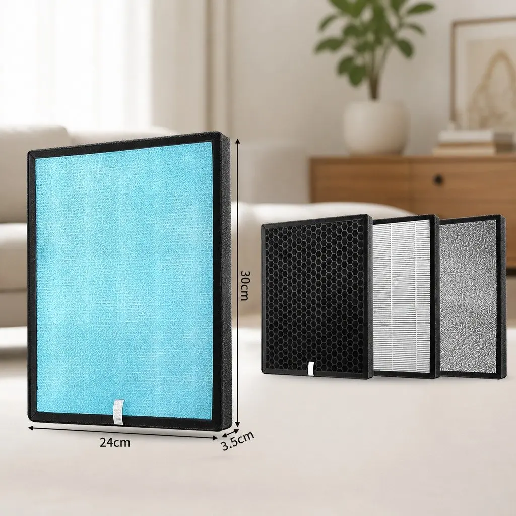 5-Layer Filtration Replacement for Air Purifiers, 24x30cm