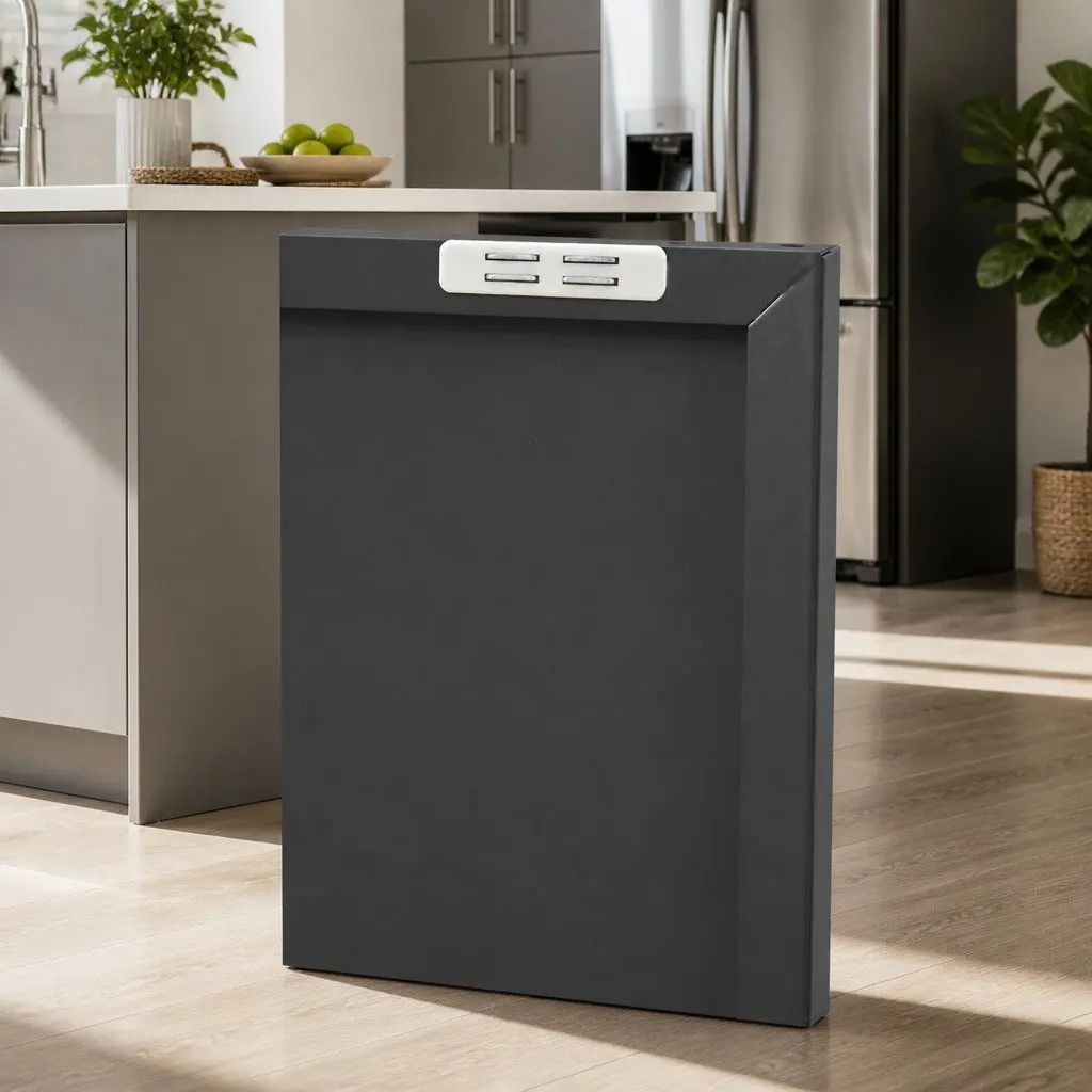 Buffet Sideboard Metal Cabinet Storage with Adjustable Shelf and Cable Hole