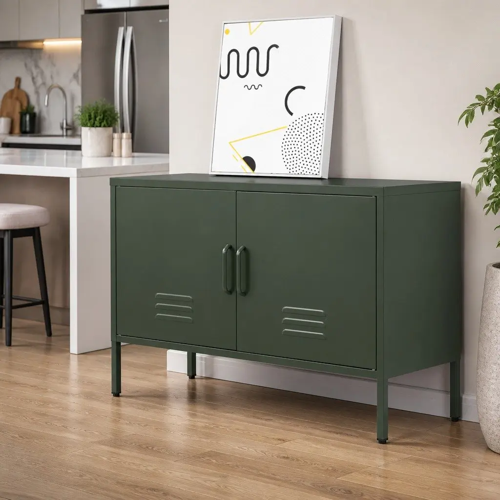 Metal Buffet Sideboard for Dining Room Living Space 100cm x 40cm x 64cm