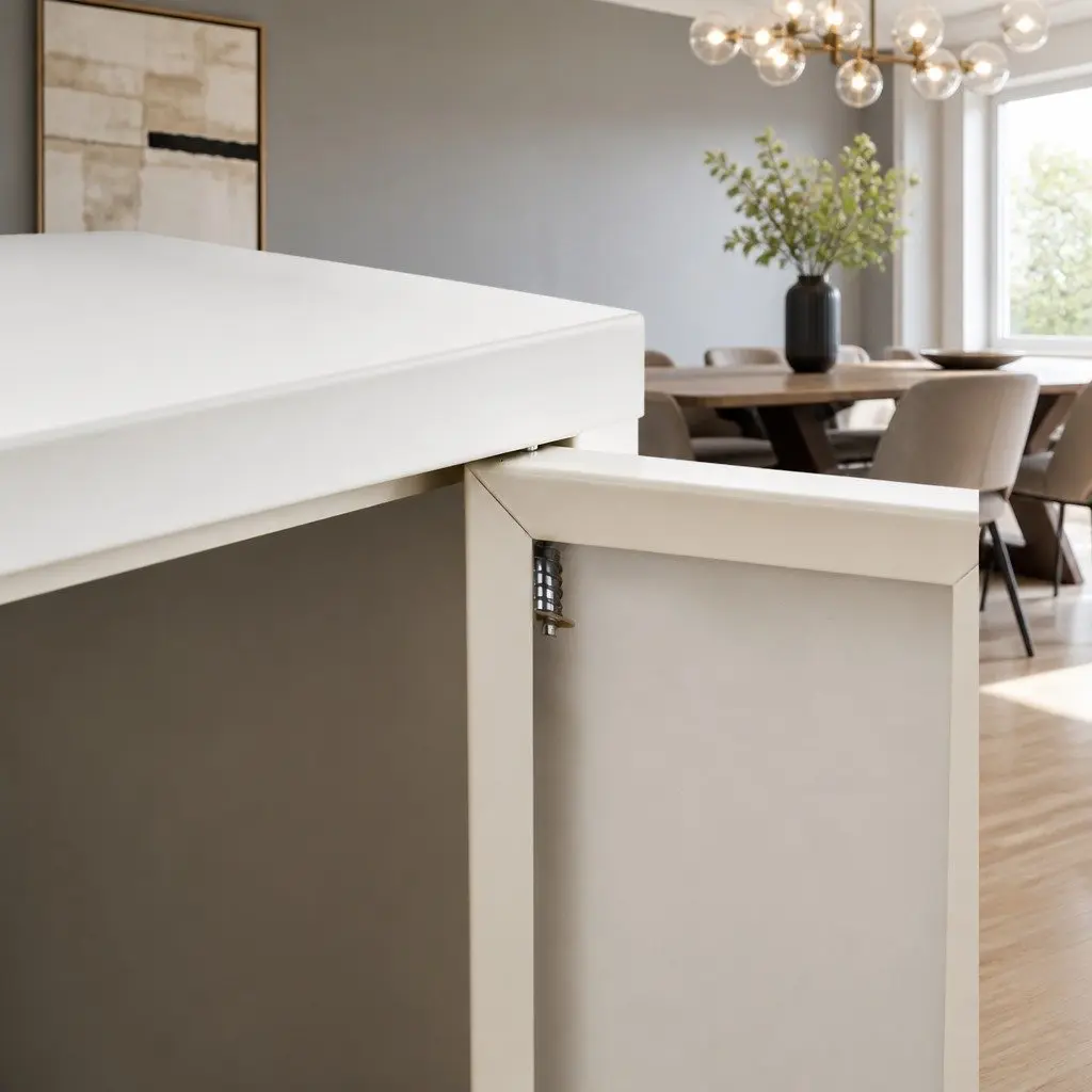 Buffet Sideboard Storage Cabinet for Dining Room White Metal 100cm W x 40cm D x 64cm H