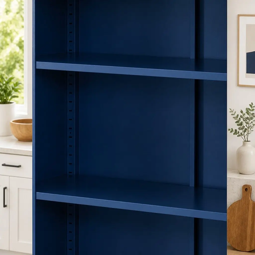 Blue Metal Buffet Sideboard Cabinet Storage Dining Room 80cm x 40cm x 101.5cm