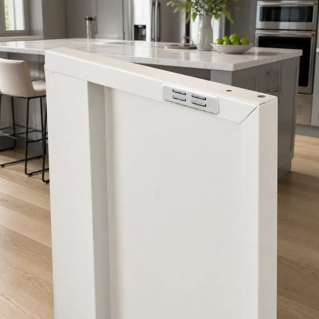 Buffet Sideboard Cabinet for Dining Room White Metal 80cm x 40cm x 101.5cm