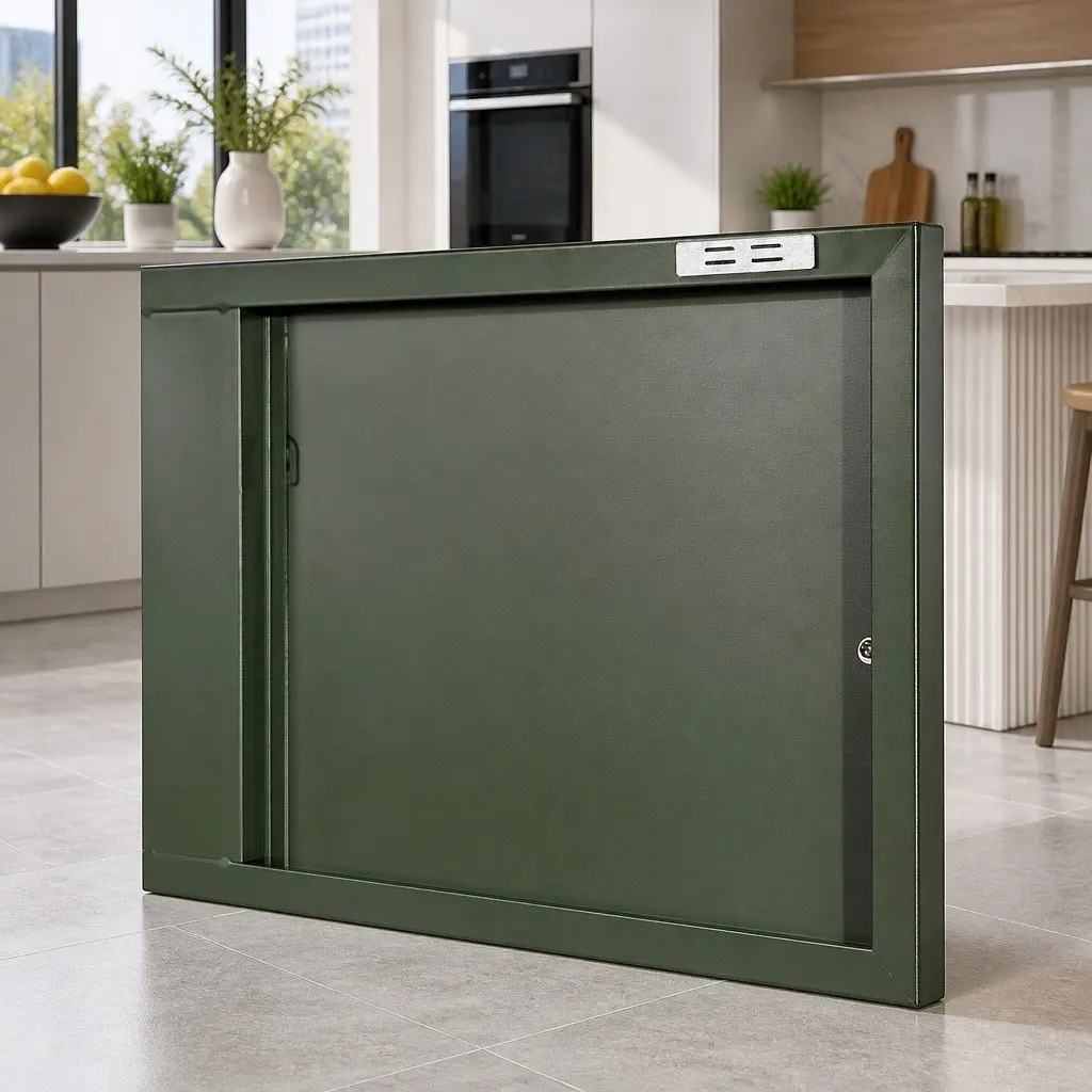 Green Metal Buffet Sideboard Cabinet Storage Dining Room 60cm W x 40cm D x 101.5cm H