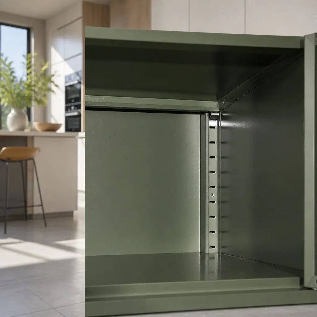 Green Metal Buffet Sideboard Cabinet Storage Dining Room 60cm W x 40cm D x 101.5cm H
