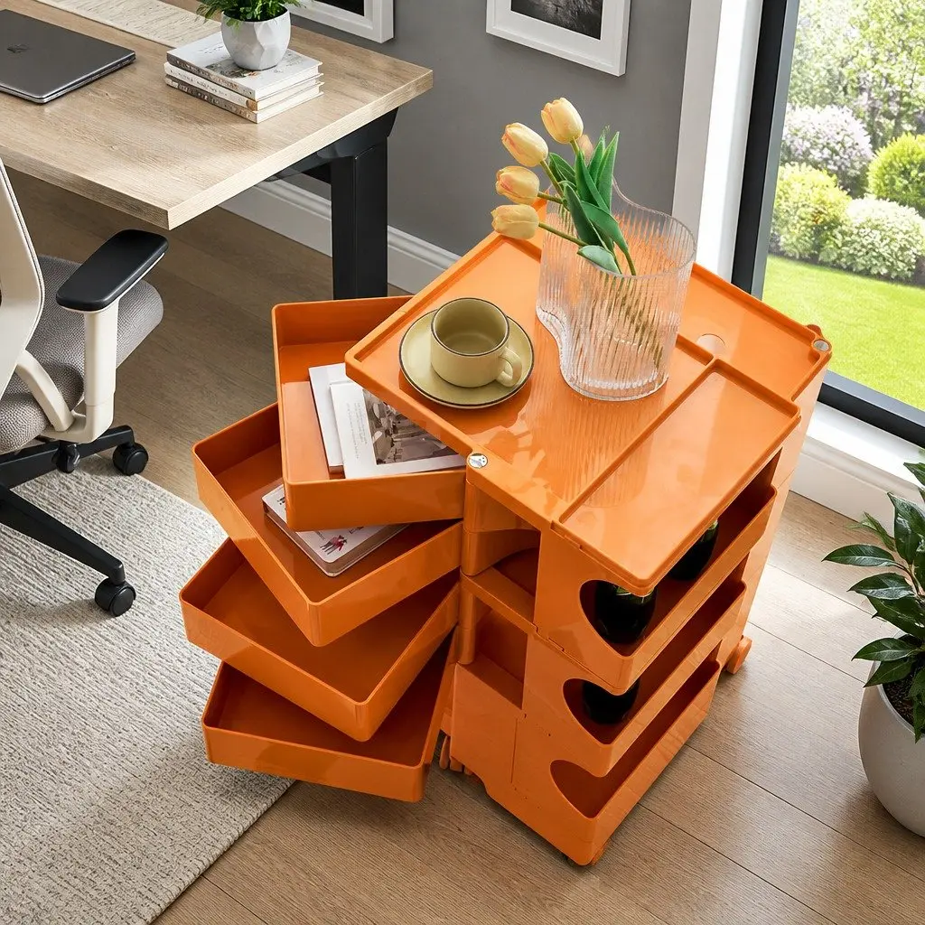 5 Tier Storage Trolley with Wheels