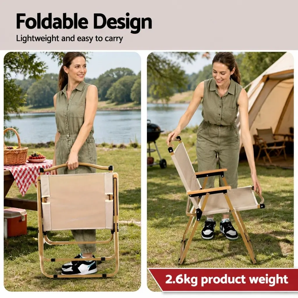3 Piece Camping Set Folding Table Chairs Outdoor Portable Picnic Furniture