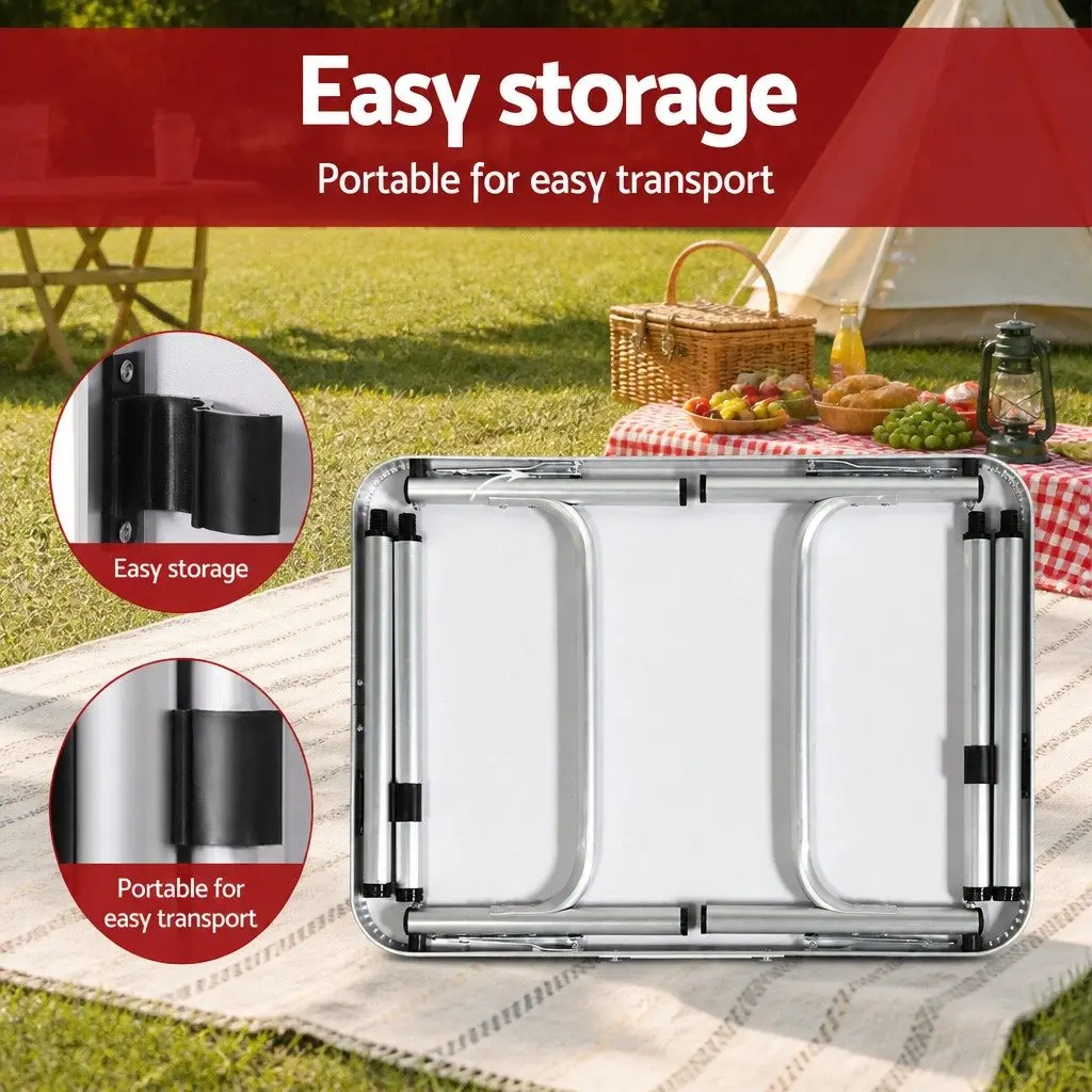 3 Piece Camping Set Folding Table Chairs Outdoor Portable Picnic Furniture