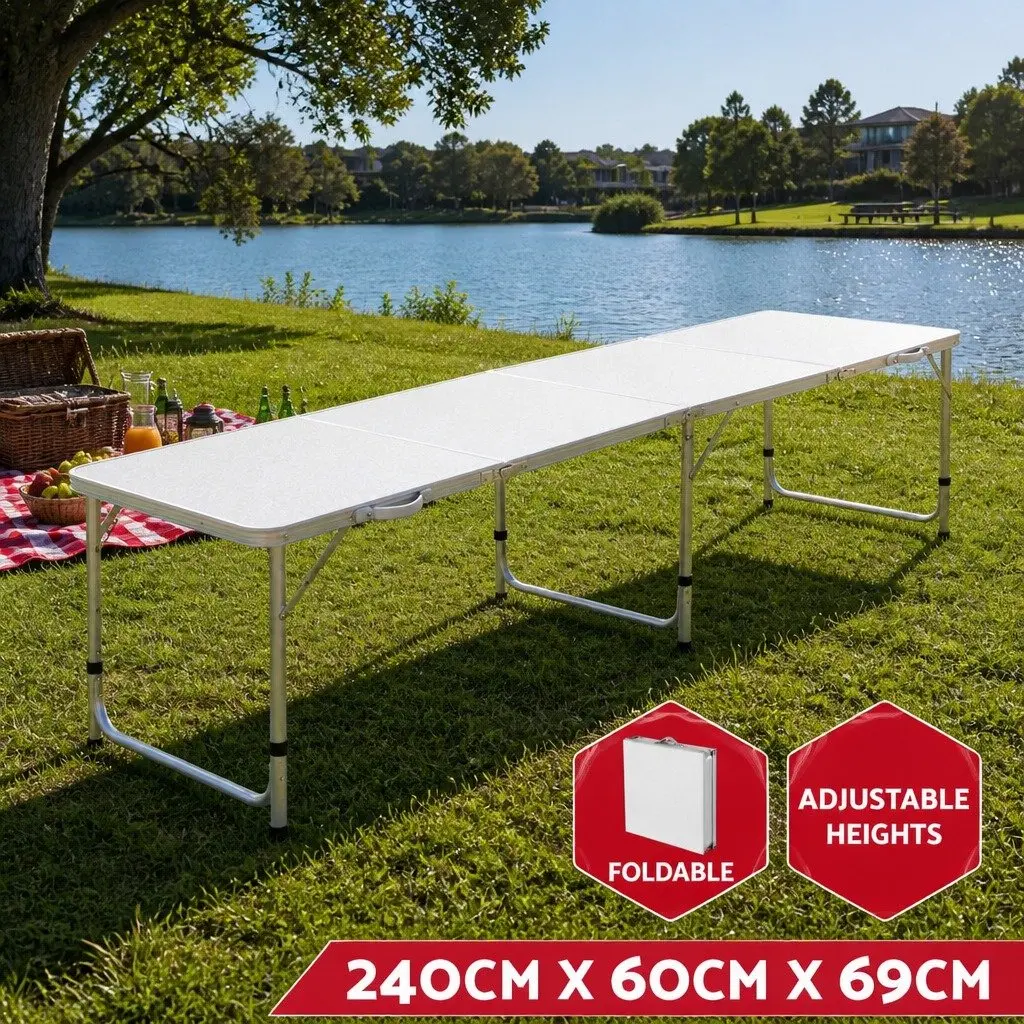7 Piece Folding Camping Table Chair Set Outdoor Picnic Lightweight Portable