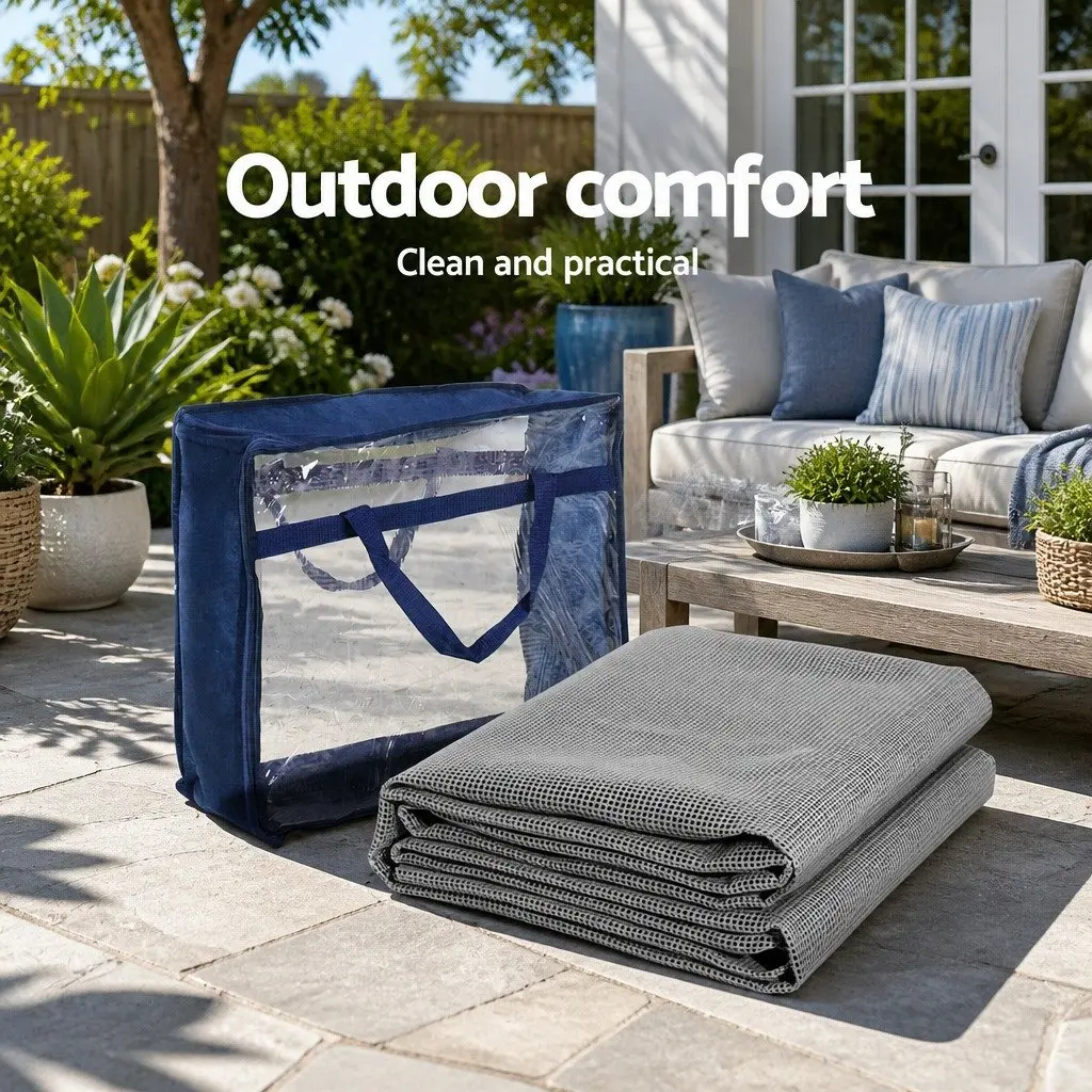 Caravan Matting Outdoor Use 5M x 2.5M Grey Non-Slip Breathable