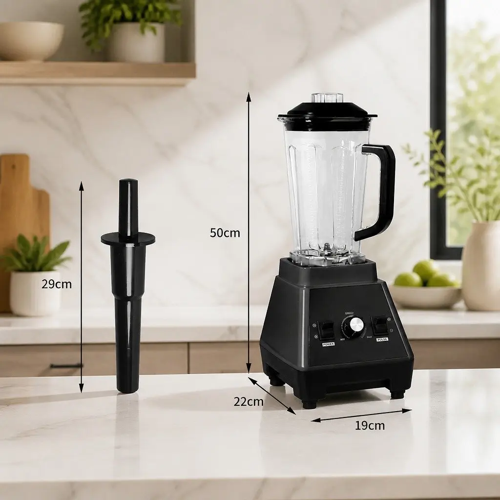 Commercial Blender Mixer Kitchen 2L Black