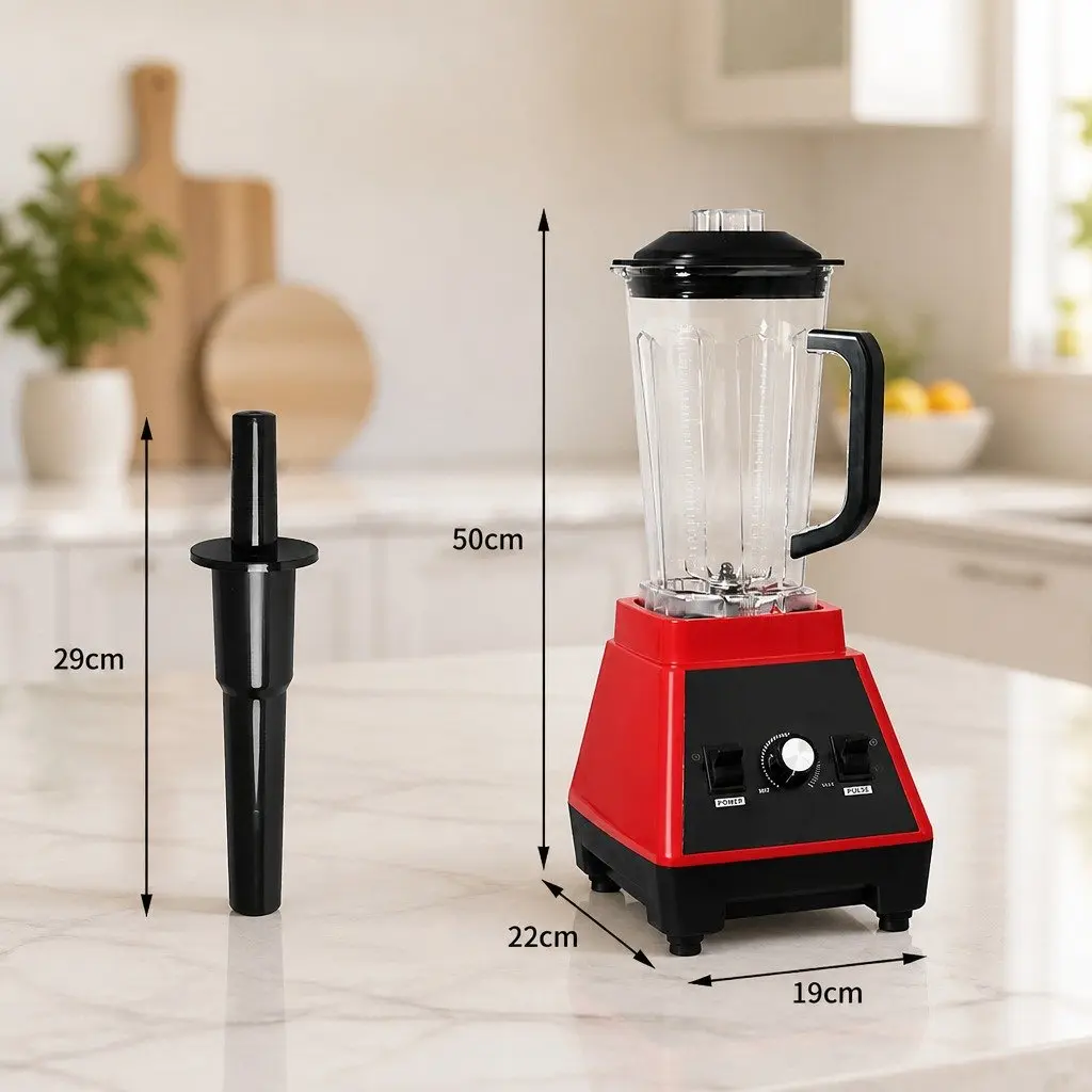 Commercial Blender Mixer for Kitchen 2L 1600W High-Torque Stainless Steel Blades