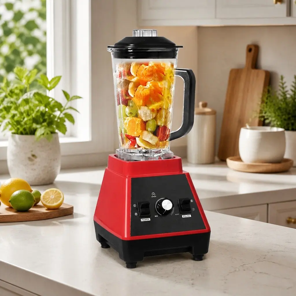 Commercial Blender Mixer for Kitchen 2L 1600W High-Torque Stainless Steel Blades