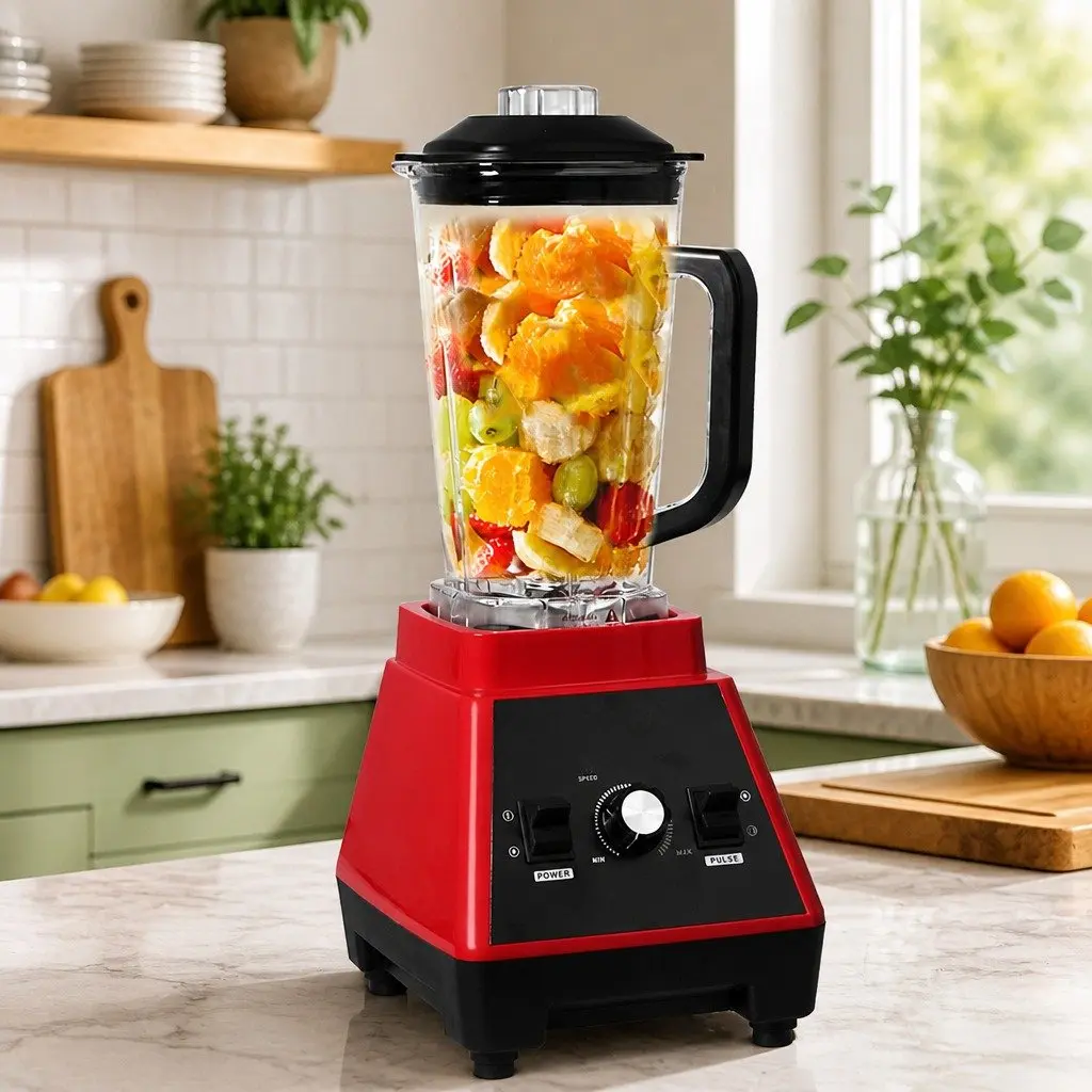 Commercial Blender Mixer for Kitchen 2L 1600W High-Torque Stainless Steel Blades