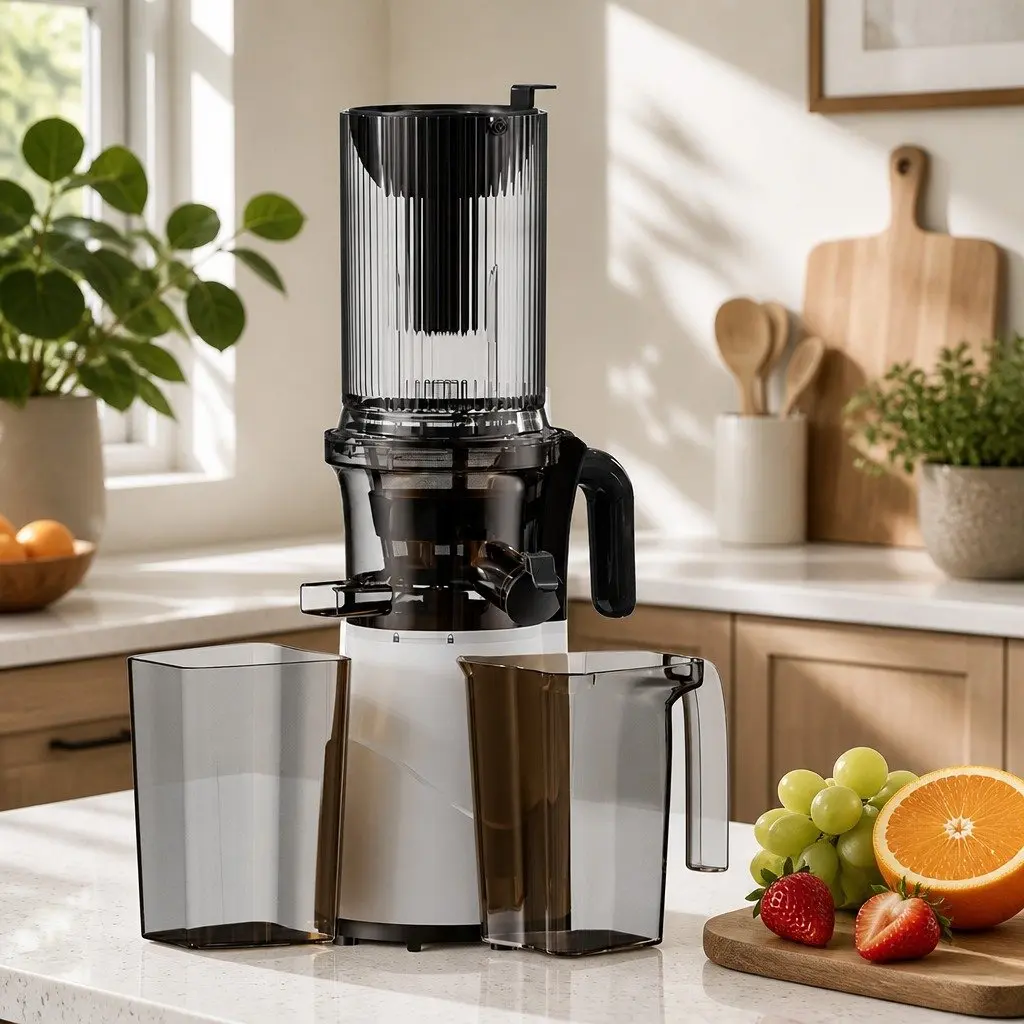 Electric Cold Press Juicer for Whole Fruit Kitchen Appliance Compact Size