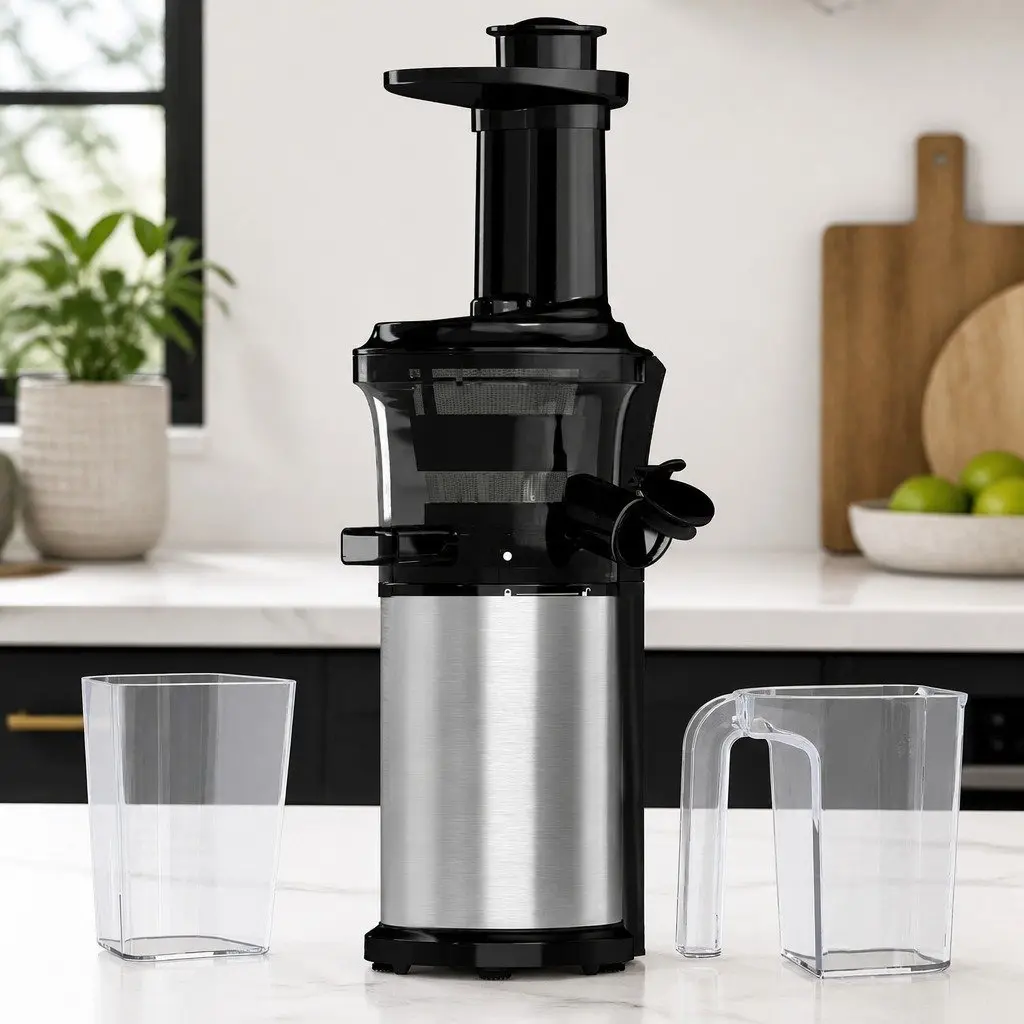 Slow Juicer Kitchen Appliance Compact Size 95-105 RPM Cold Press System Anti-Clog Function