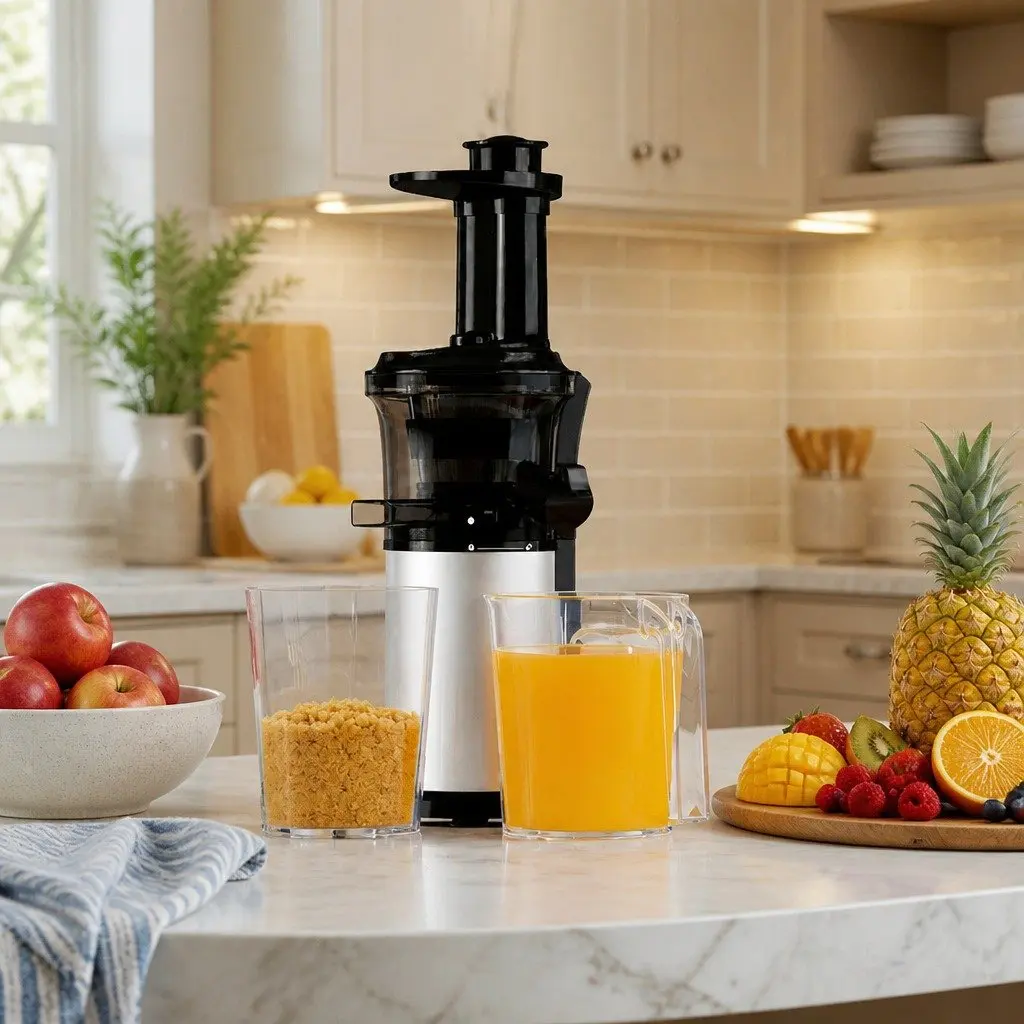 Slow Juicer Kitchen Appliance Compact Size 95-105 RPM Cold Press System Anti-Clog Function