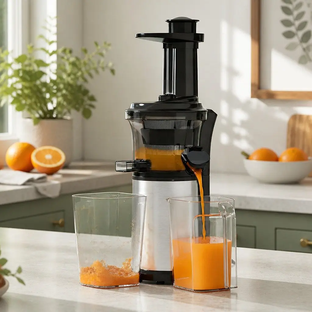 Slow Juicer Kitchen Appliance Compact Size 95-105 RPM Cold Press System Anti-Clog Function