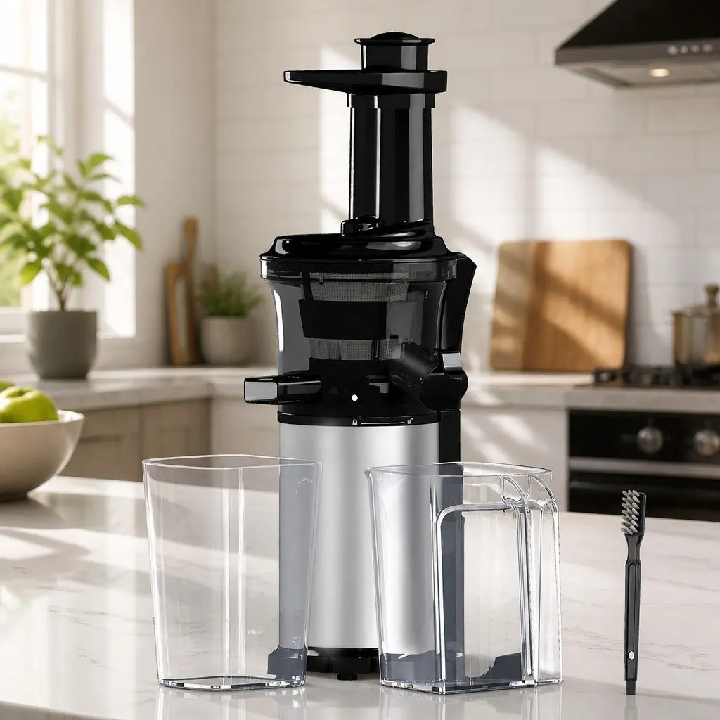 Slow Juicer Kitchen Appliance Compact Size 95-105 RPM Cold Press System Anti-Clog Function
