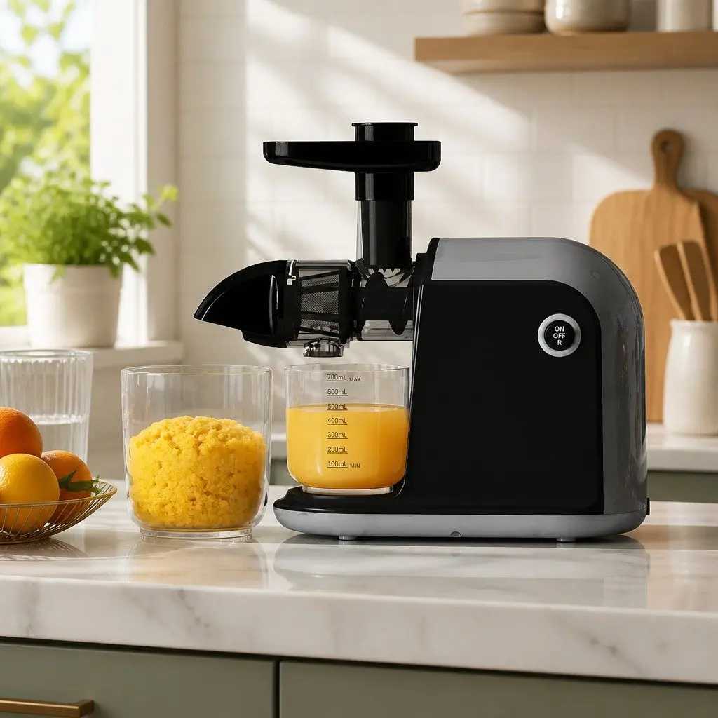 Cold Press Masticating Juicer Kitchen 150W Silent Motor Size