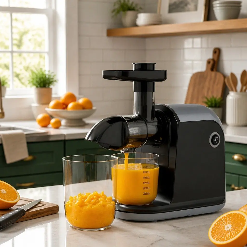 Cold Press Masticating Juicer Kitchen 150W Silent Motor Size
