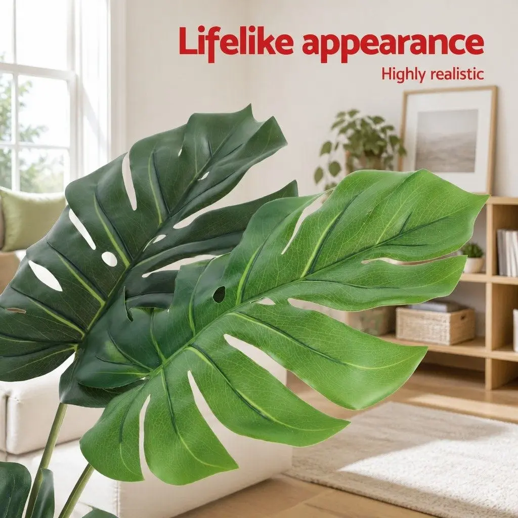 Artificial Monstera Tree Indoor 140cm Decorative Faux Plant Tropical Home