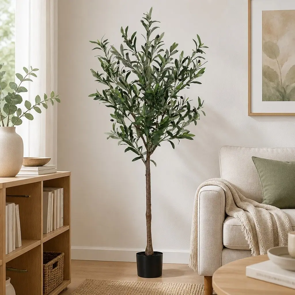 Artificial Olive Tree Indoor 155cm Faux Green Plant Home Garden Decor