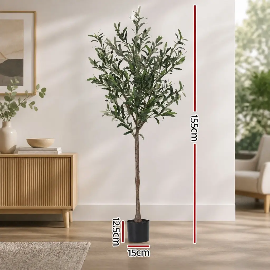 Artificial Olive Tree Indoor 155cm Faux Green Plant Home Garden Decor