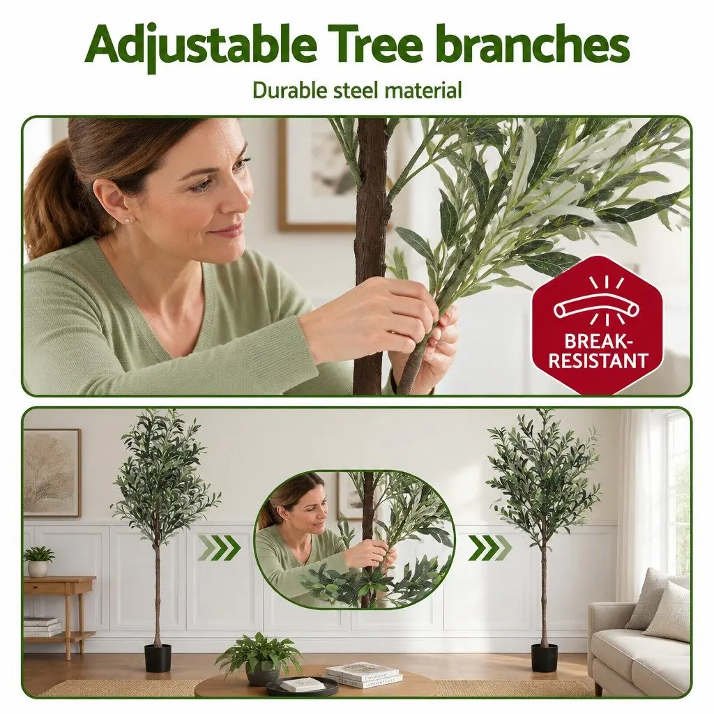 Artificial Olive Tree Indoor 155cm Faux Green Plant Home Garden Decor