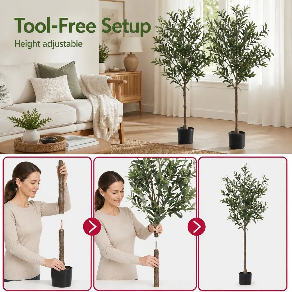 Artificial Olive Tree Indoor 155cm Faux Green Plant Home Garden Decor