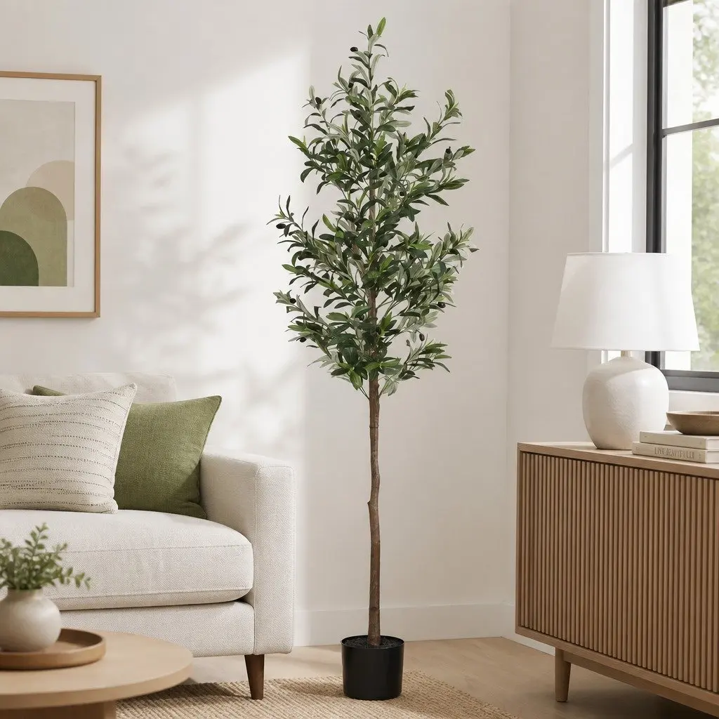 Artificial Olive Tree Indoor 180cm Faux Plant Realistic Foliage