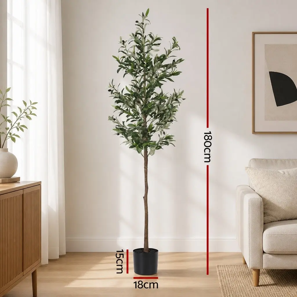 Artificial Olive Tree Indoor 180cm Faux Plant Realistic Foliage