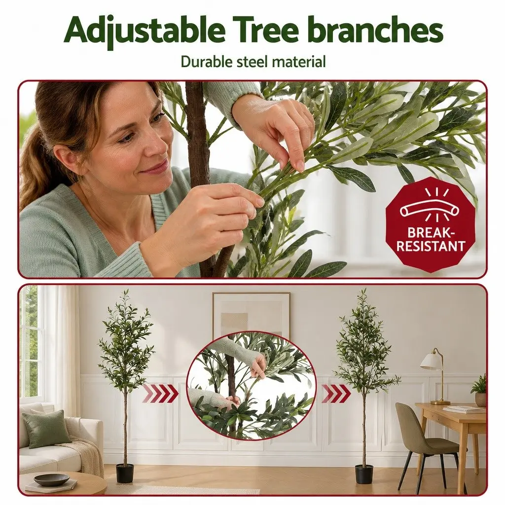 Artificial Olive Tree Indoor 180cm Faux Plant Realistic Foliage