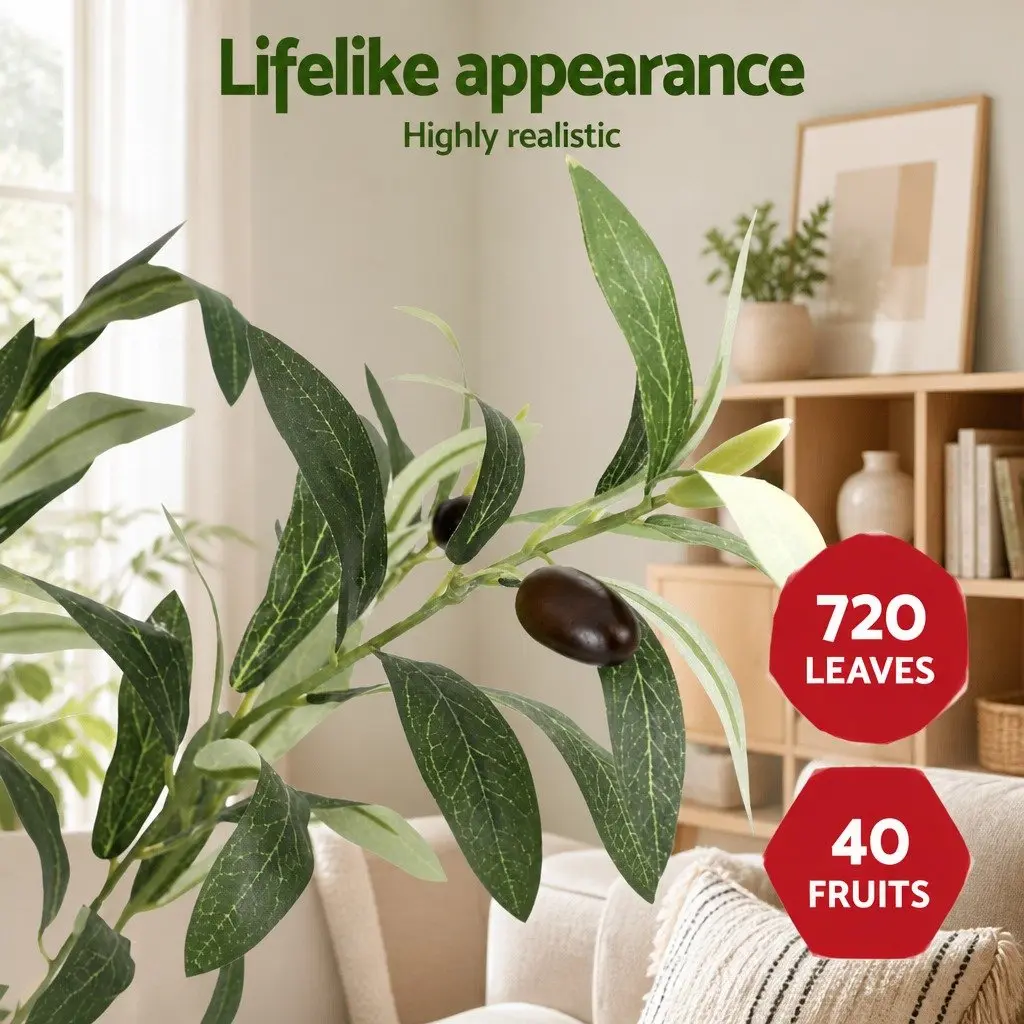 Artificial Olive Tree Indoor 180cm Faux Plant Realistic Foliage