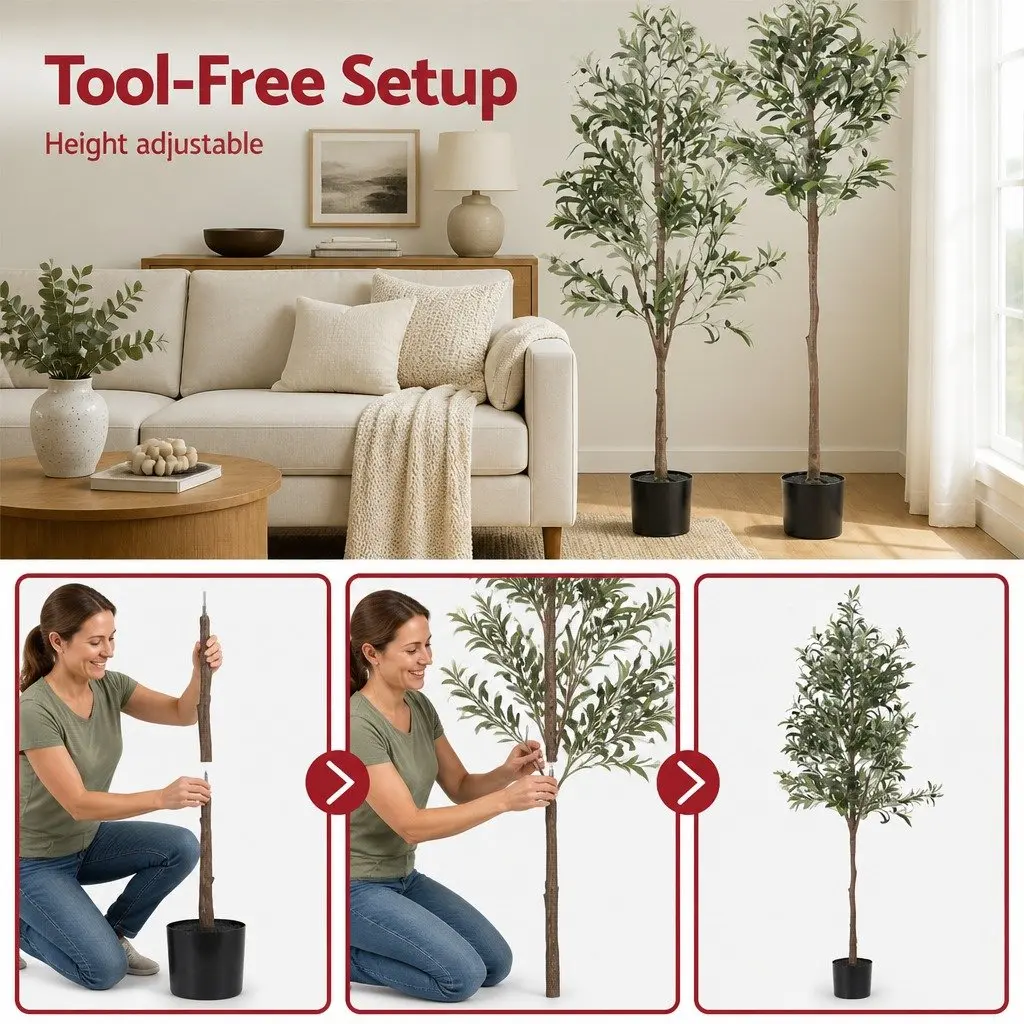 Artificial Olive Tree Indoor 180cm Faux Plant Realistic Foliage