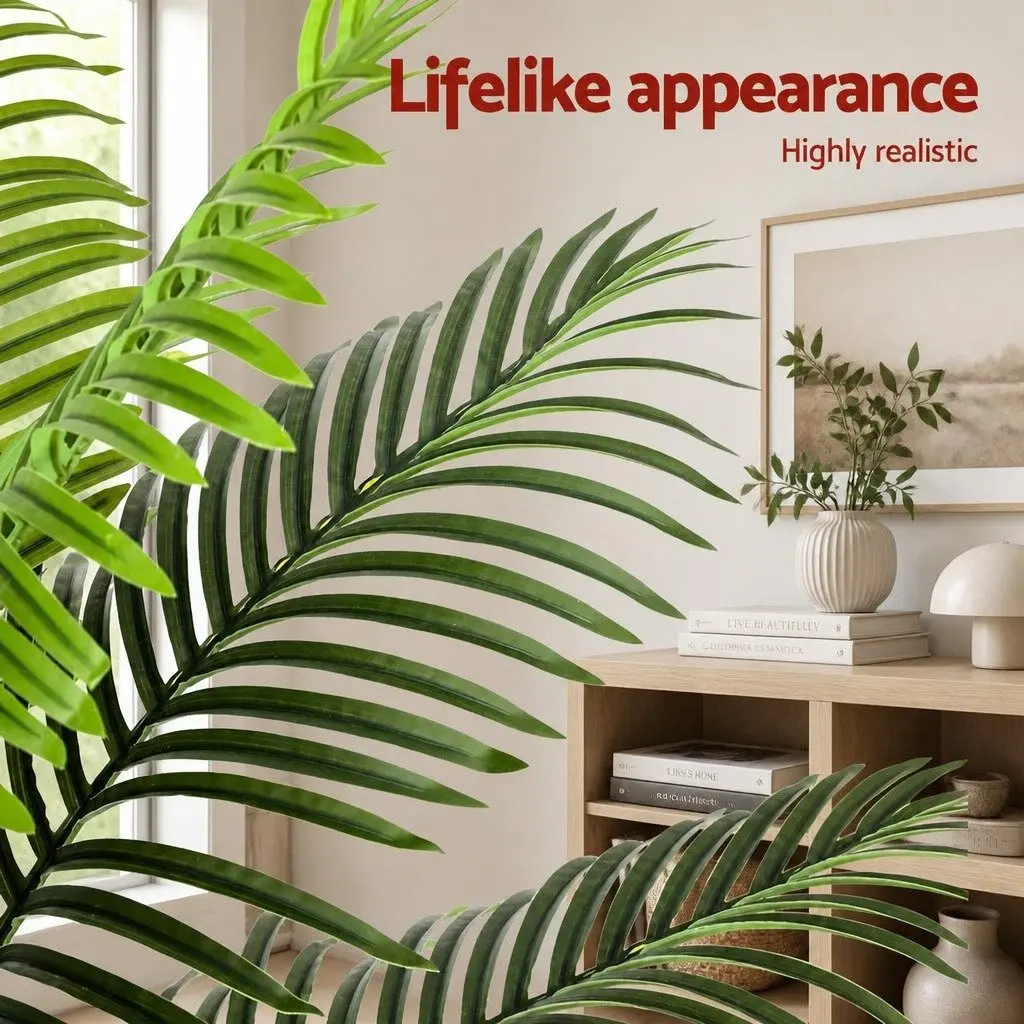 Artificial Palm Tree Indoor Outdoor 100cm Faux Tropical Plant Decor Green
